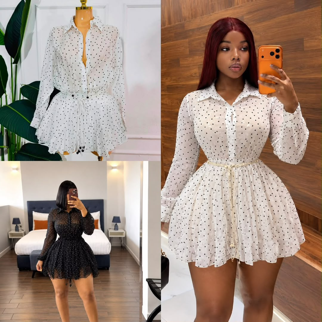 Short long sleeve gown